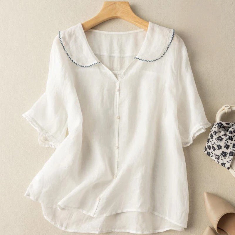 Adele | Linnen blouse