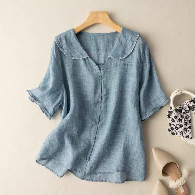 Adele | Linnen blouse