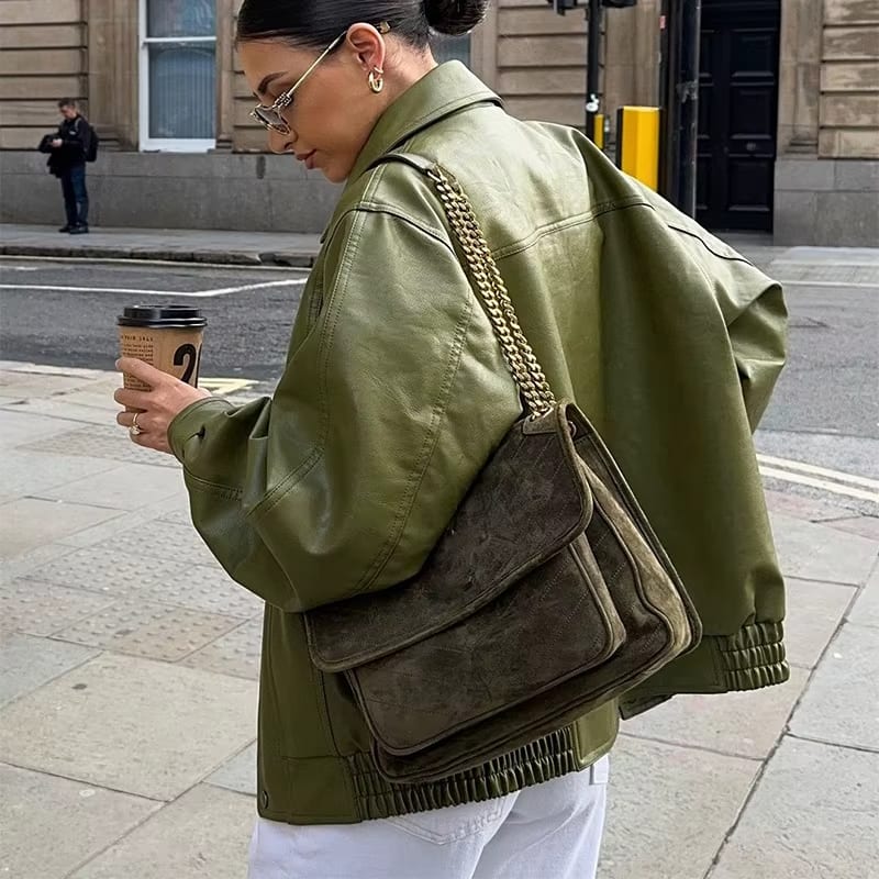 Caroline - Oversized Leren Jas