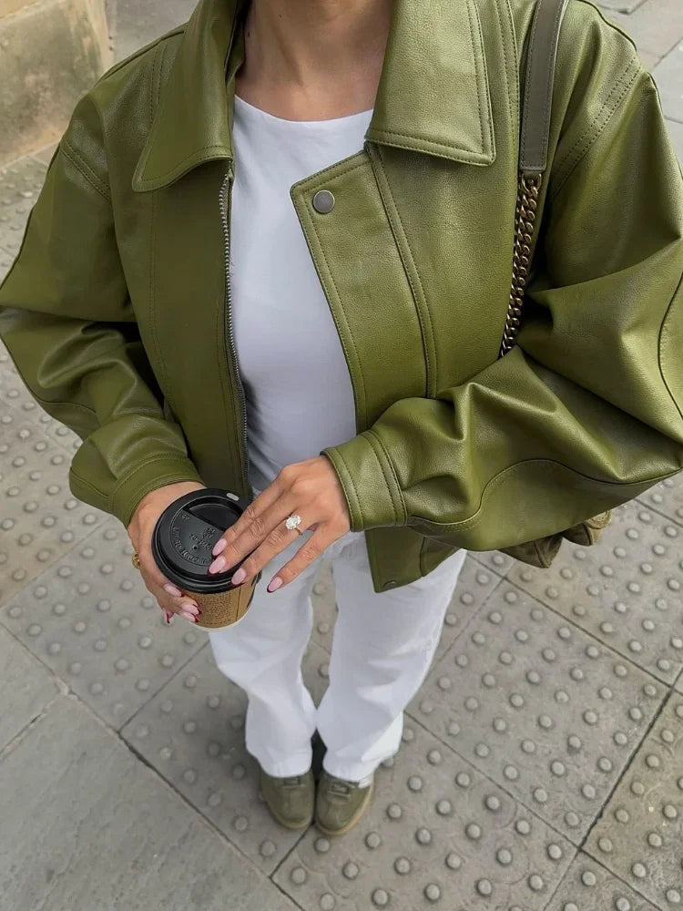 Caroline - Oversized Leren Jas