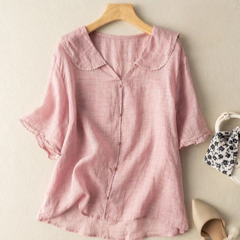Adele | Linnen blouse