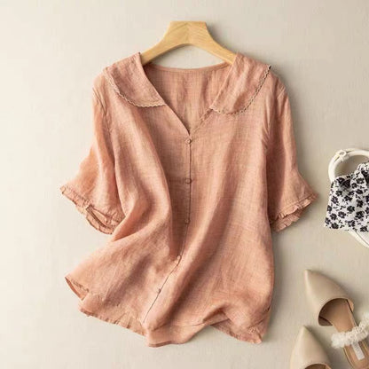 Adele | Linnen blouse