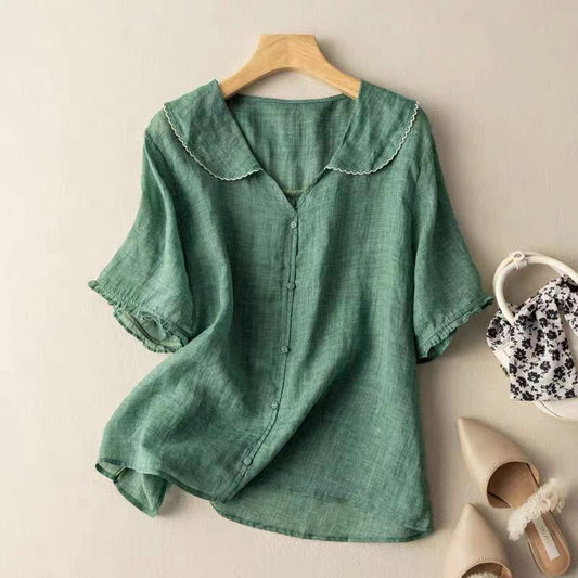 Adele | Linnen blouse