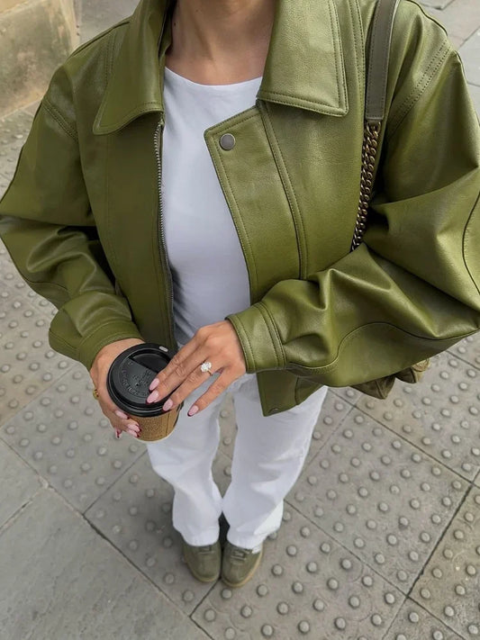 Caroline - Oversized Leren Jas